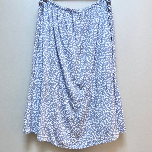Joe Fresh Blue Floral Midi Skirt - Picture 5 of 6